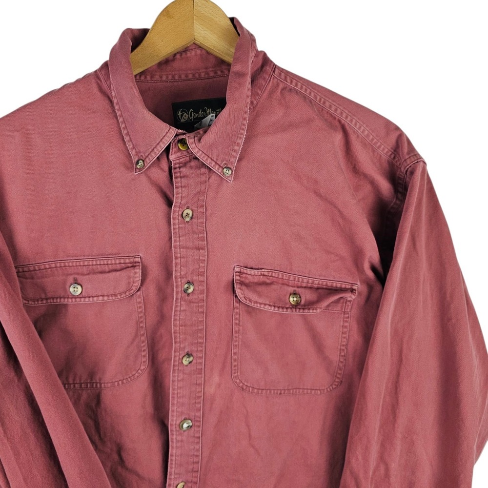 Vintage Gander Mountain Workwear Red Button Down Double Pocket Shirt Mens‎ XLT